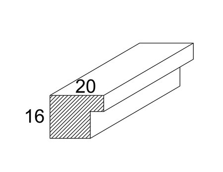 Złota rama MDF 48 x 68