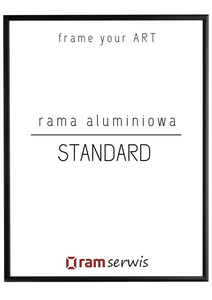 Czarna rama aluminiowa STANDARD