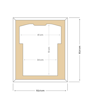 Czarna rama na koszulkę sportową PREMIUM