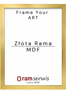 Złota rama MDF