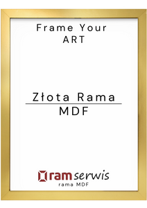 Złota rama MDF 48 x 68