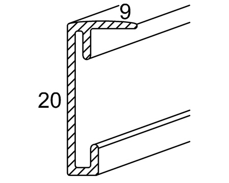 Czarna rama aluminiowa 20x30