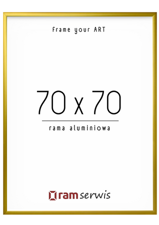 Złota rama aluminiowa 70x70