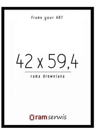 Czarna rama aluminiowa 42 x 59,4 cm (A2)