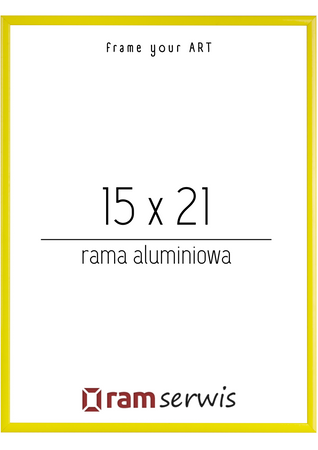 Żółta rama aluminiowa 10 x 15 cm