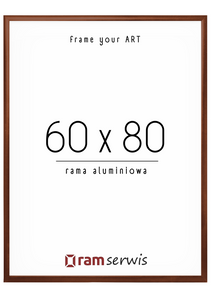 Brązowa rama aluminiowa 60x80