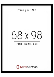 Czarna rama aluminiowa 68x98