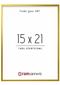 Złota rama aluminiowa 15x21