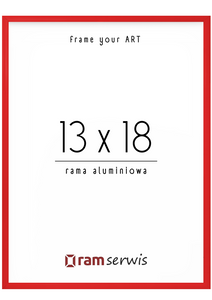 Czerwona rama aluminiowa 13x18