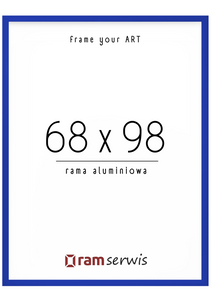 Niebieska rama aluminiowa 68x98