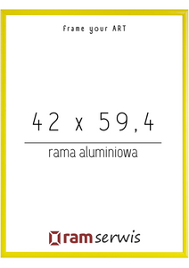Żółta rama aluminiowa 42 x 59,4 cm