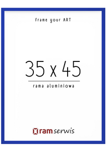 Niebieska rama aluminiowa 35x45
