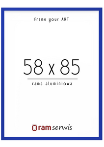 Niebieska rama aluminiowa 58x85