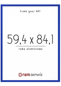 Niebieska rama aluminiowa 59,4 x 84,1