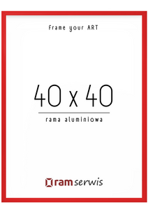Czerwona rama aluminiowa 40x40