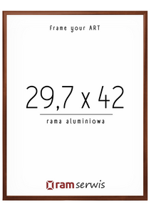 Brązowa rama aluminiowa 29,7x42