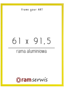 Żółta rama aluminiowa 61 x 91,5 cm