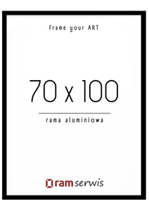 Czarna rama aluminiowa 70x100