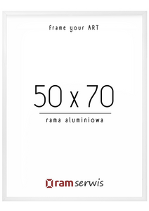 Biała rama aluminiowa 50x70