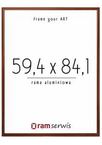 Brązowa rama aluminiowa 59,4x84,1