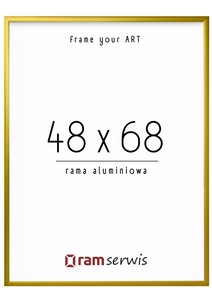 Złota rama aluminiowa 48x68