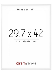 Biała rama aluminiowa 29,7x42
