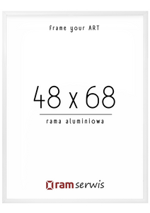 Biała rama aluminiowa 48x68