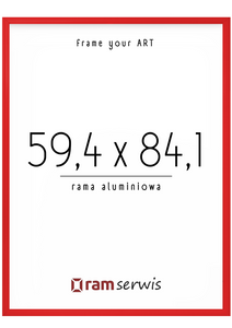 Czerwona rama aluminiowa 59,4x84,1