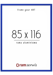 Niebieska rama aluminiowa 85x116