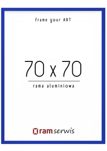 Niebieska rama aluminiowa 70x70