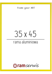 Żółta rama aluminiowa 35 x 45 cm