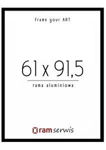 Czarna rama aluminiowa 61x91,5