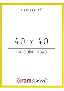 Żółta rama aluminiowa 40 x 40 cm