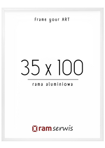 Biała rama aluminiowa 35x100