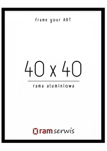 Czarna rama aluminiowa 40x40