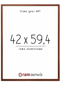 Brązowa rama aluminiowa 42x59,4