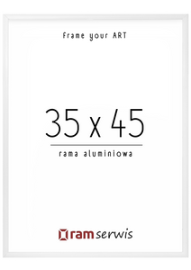 Biała rama aluminiowa 35x45