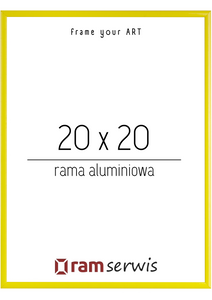 Żółta rama aluminiowa 20 x 20 cm