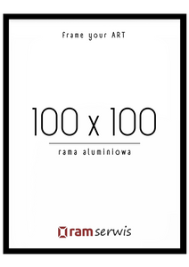 Czarna rama aluminiowa 100x100