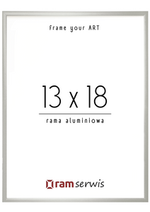 Srebrna rama aluminiowa 13x18