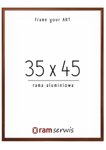 Brązowa rama aluminiowa 35x45