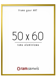 Złota rama aluminiowa  50x60