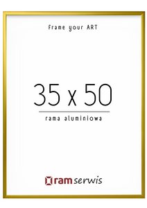 Złota rama aluminiowa  35x50