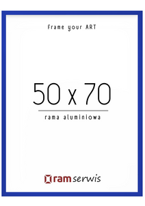 Niebieska rama aluminiowa 50x70