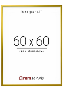 Złota rama aluminiowa 60x60