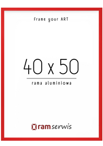 Czerwona rama aluminiowa 40x50