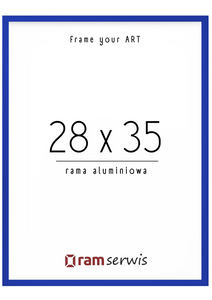 Niebieska rama aluminiowa 28x35