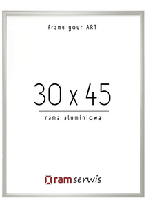 Srebrna rama aluminiowa 30x45