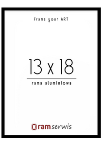 Czarna rama aluminiowa 13x18