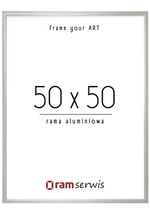 Srebrna rama aluminiowa 50x50